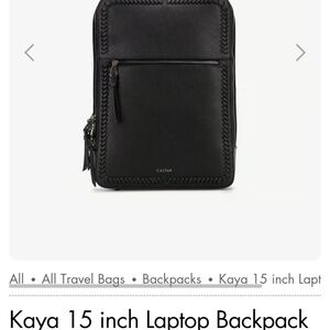 Calpak Kaya Black Laptop Bag